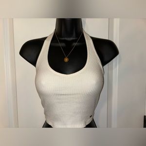 Hollister Halter Top. White. Size XS